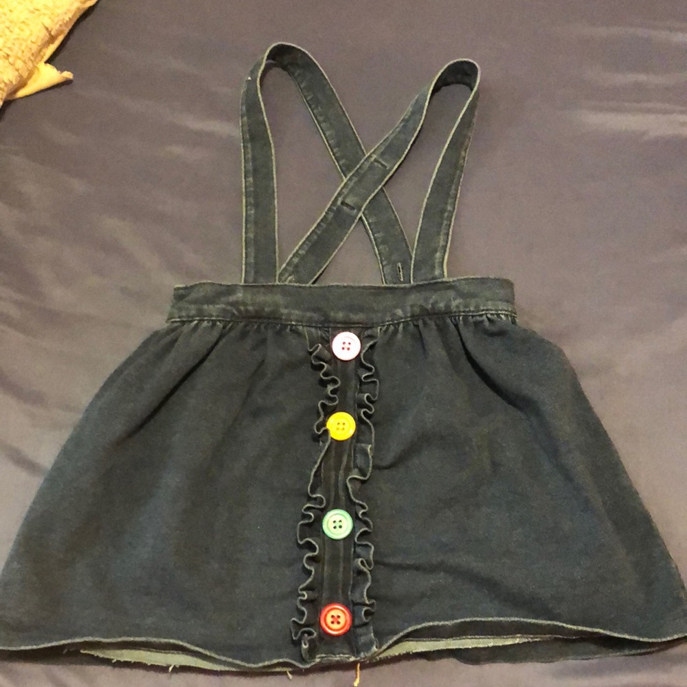 3T jean skirt with straps